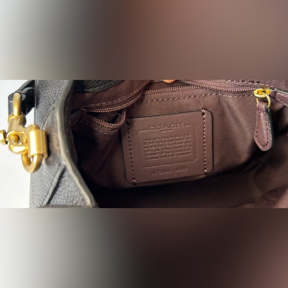 Coach Black Crossbody Bag with Gold Accents - Picture 7 of 10